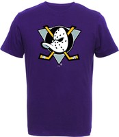 NHL Eishockey T-Shirt ANAHEIM MIGHTY DUCKS Vintage Team Logo lila