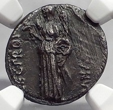 Metellus Scipio Enemy of Julius Caesar 47BC Ancient Silver Roman Coin NGC i59973