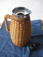 Thermoskanne, Isolierkanne,  Korbgeflecht, guter Zustand |rpFM