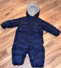 Baby Gap SNOWSUIT 12-18mo Hooded Toddler Jacket Coat Navy Blue boys girls