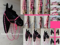 RPS Sidepull,Zügel,Nasenriemen,Ethologisches Halfter, Knotenhalfter  Pink mix