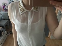 Amisu New Yorker Bluse Nieten Blogger XS 34 neu