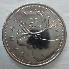 1995 Canada 25¢ Brilliant Uncirculated Quarter Coin