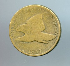 1857 ~ 1C Flying Eagle Cent Penny ~ Vg