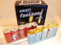 JF02 Jorge Fontänen Gold Blau 30Stk Display KAT1 Feuerwerk Hochzeit Geburtstag