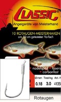 Classic Vorfachhaken Rotauge gebundene Haken alle Größe Angelhaken 50 cm 