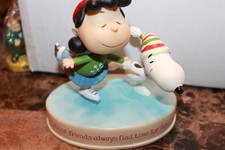 Hallmark Peanuts "Lucy & Snoopy Ice Skating" Figurine Good Friends find time fun