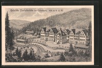 alte AK Schömberg, Heilstätte Charlottenhöhe aus der Vogelschau 