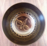 Klangschale,WUNDERSCHÖN verziert, Himalaya, Singing bowl, Meditation, Yoga