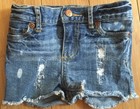 GIRL'S~77 KIDS by AMERICAN EAGLE OUTFITTER~CUT OFF JEAN SHORTS SIZE 12-18 MONTHS