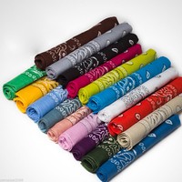 1 x Bandana Tuch versch. Farben 100% Baumwolle Kopftuch Halstuch Nickituch Schal
