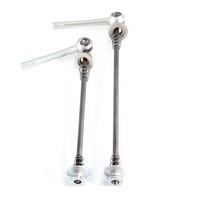 1 Paar Schnellspannachse Fahrrad Sicherheit Schnellspanner Skewer Set Silber