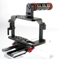 Kamerar Pico Cage für Blackmagic Pocket Camera mit 15mm LWS Rods & Top Handle