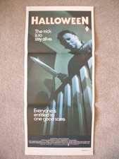 HALLOWEEN ORIGINAL MOVIE POSTER AUSSIE DAYBILL JOHN CARPENTERS MYERS MASK NM-M