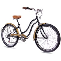 26" ZOLL BEACHCRUISER DAMENRAD FAHRRAD KCP ALOHA 2.0 mit 6G SHIMANO schwarz gold
