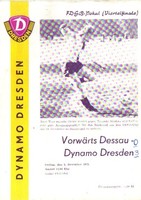 Dynamo Dresden   -  Vorwärts Dessau  -  FDGB-Pokal  -  05.12.1975
