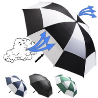 Golfschirm XXL mit Windventil und Sturmgestänge | 132cm Ø | Regenschirm | Schirm