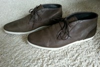 Fernando Strappa Herrenschuhe Schuhe Gr. 45 dunkelbraun Sneaker Leder Lochmuster