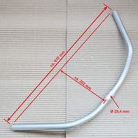 HUMPERT LENKER MOON CRUISER STAHL - 610 MM Ø 25,4 MM 53 GRAD STAHL SILBER