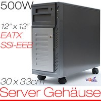 SERVER CASE GEHÄUSE ATX EATX SSI-EEB FULL VOLL 500W FÜR MAINBOARD 12x13" 30x33CM