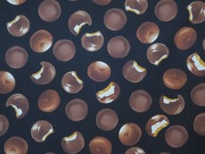 Cotton Fabric-Chocolate Covered Marshmallow Cookies Print from Benartex-One Yard
