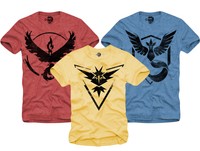 E1SYNDICATE POKEMON GO TEAM COLORS T SHIRT VALOR INSTINCT MYSTIC LIZENZIERT NEU