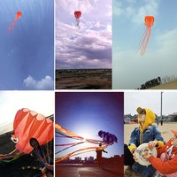 4M Tintenfisch Drachen Lenkdrachen Einzelne Linie Software Kite