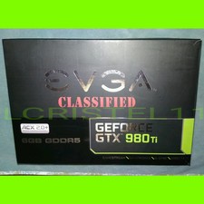EVGA NVIDIA GeForce GTX 980 Ti CLASSIFIED 6GB GDDR5 SDRAM ACX 2.0+ 1291MHz Boost