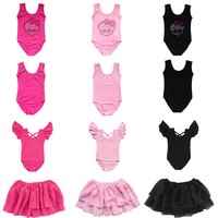 Neu Kinder Mädchen Gymnastikanzug Ballettanzug Trikot Turnanzug Ballettbody Rock