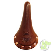 POINT Retro Vintage Fahrradsattel Sattel hell braun Kunstleder genietet ddk