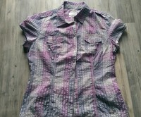 Schicke karierte Bluse Gr.40