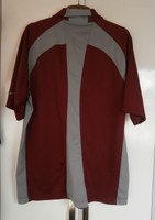 NIKE SPHERE GOLF POLO TOP SHIRT VENTED DRI FIT FABRIC BURGUNDY & GREY size XL
