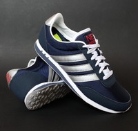 ADIDAS V RACER Herren Sneaker Turnschuhe Schuh Shoes blau/silber (UK 11) 45 46