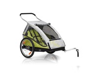 Kinderanhänger XLC Duo grün powered by Croozer Kinderwagen Fahrrad Anhänger