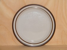 (2) Noritake Stoneware 8959 " 6 1/4" Bread & Butter Plates " Brown Bands, Japan