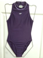 Speedo Hydrasuit Badeanzug Swimsuit Lila Mit Reißverschluss