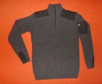 JAGD PULLOVER GRAU / KHAKI TROYER GR. XL ARMTASCHE JÄGER ANGLER OUTDOOR WIE NEU