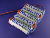 Empfänger Akku Panasonic 2700 AA 6V Flach Stecker für BEC