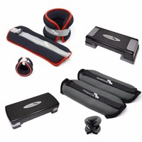FOURSCOM® Aerobic Set: Steppbrett/ Stepper und 2x 0,5KG-2KG Gewichtsmanschetten