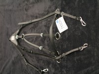 Vorderzeug Glitzer art Strass Elastisch abnehmb. Martingal Büffel Leder VB WB 