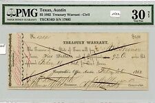 Obsolete $5 Austin, Tx Treasury Warrant (#1122) Pmg Vf30 Net (See Photos). Caref
