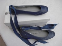 * Bikkembergs* Ballerina,Leder, blau , Gr. 38, NEU ! 