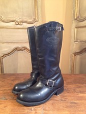 Vtg Harley Davidson Mens Side Buckle Motorcycle Trooper Holy Grail Boots Size 10