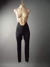 Suspender Strap Women Menswear Style Jumper Overalls Black Skinny 134 mv Pants