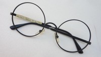 Brillenfassung Metall rund unisex mattschwarz cool neue Optikerware stylish Gr.M