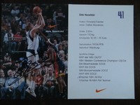 Handsignierte Autogrammkarte *DIRK NOWITZKI* Deutschland NBA Dallas Mavericks #3