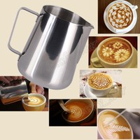 354,9 Ml Edelstahl Kaffee Schäumend Krug Kanne Becher Zugschalter Blumen Milch