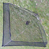 Köderfischsenke klappbar  klassische Senke o Senke mit Fluchtrand schwarzes Netz