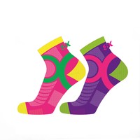 Eightsox Color 3 Running Socken Pink Purple Socken Laufsocken Sportsocken