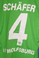 VfL Wolfsburg #4 Schäfer Flock / Beflockung 25 cm für Trikot Spielertrikot